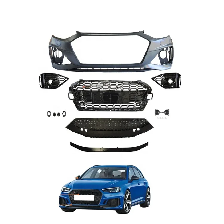 

Factory Sales Body Kits Car Accessories Front Bumper Grille RS4 Style Body Kit for Audi A4 B9 2020-2022