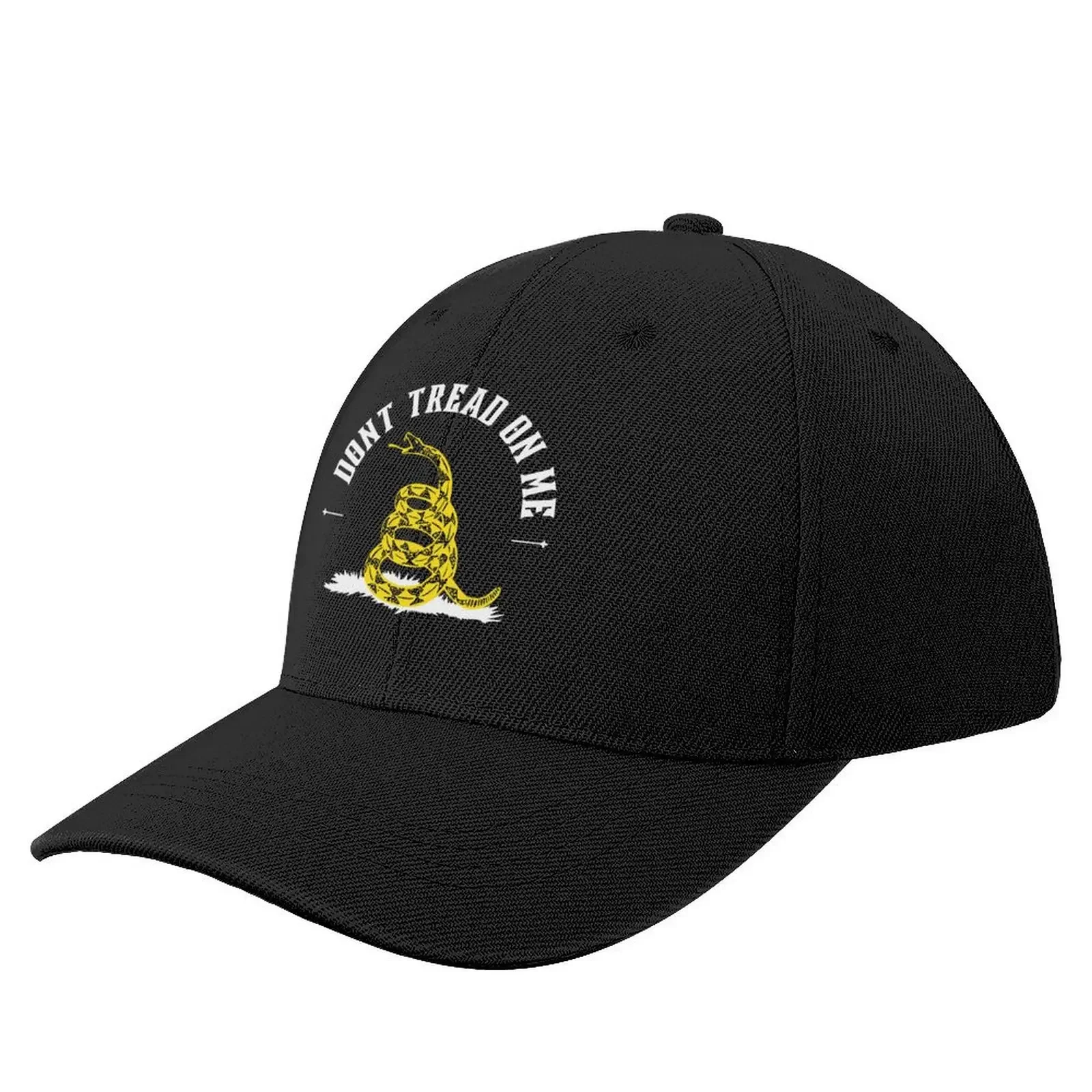 

Don't Tread On Me - Gadsden Flag - Yellow on Black Baseball Cap Golf Hat Man Rugby Women's 2025 Men's