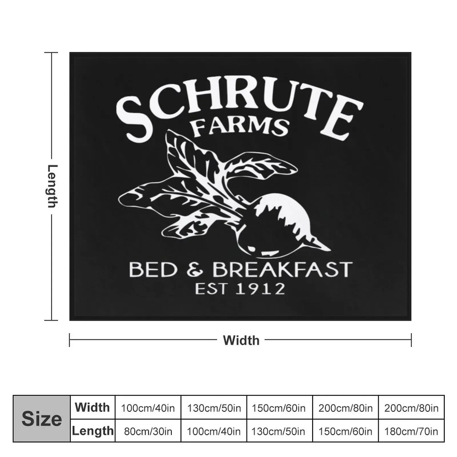 Schrute Farms Bed and Breakfast Throw Blanket Sofa Throw Thermal Blankets