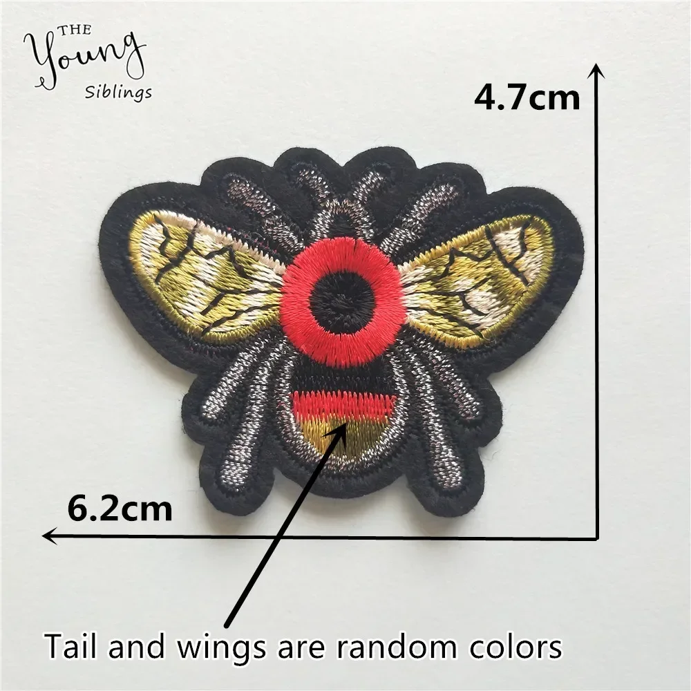 Hot sale insect Embroidery Applique Iron On Patch For bee Badge Paste Sewing  hornet Stickers DIY Clothing decorate Accessories