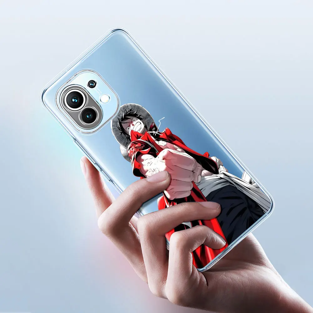 Clear Case for Xiaomi Mi 17T 15 Ultra 14 11 Lite 5G NE 14T 13 15T 10T Pro 12 Lite TPU Phone Cover Japanese Anime Luffy Zoro Nami