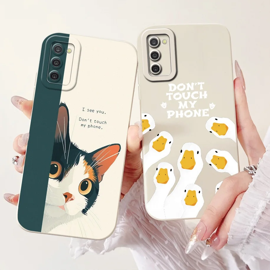 For Samsung Galaxy A02s A03s Case SM-A025F SM-A035F Cover Cute Rabbit Panda Shockproof Silicone Soft Funda For Samsung M02s Capa