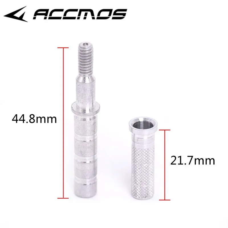 Aluminum Archery Arrow Connector, Insert Take-down Arrow Shaft, Hunting Accessories, Compound Bow, ID6.2mm, 12Pcs