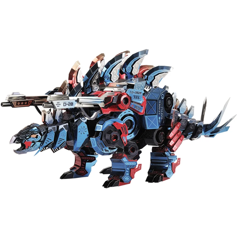 Microworld Stegosaurus model kits DIY laser cutting Jigsaw puzzle model 3D metal Puzzle Toys for Children Gift