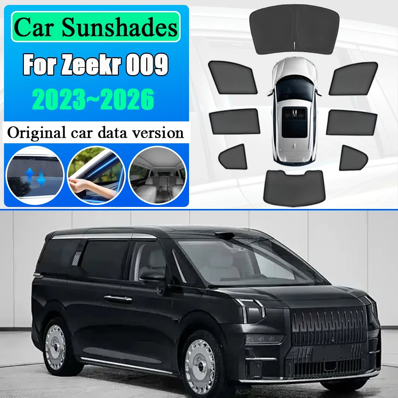 For Zeekr 009 Accessories 2023 2024 2025 2026 Sun Visor Breathable Heat Insulation Window Mesh Shade UV Protection Curtain Part