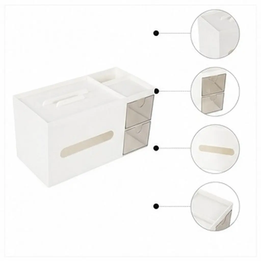 Desk Organizer Multi-Function Storage Box Drawer Style Makeup Stationery Holder Desktop Storage Case for Cosmetics Brush