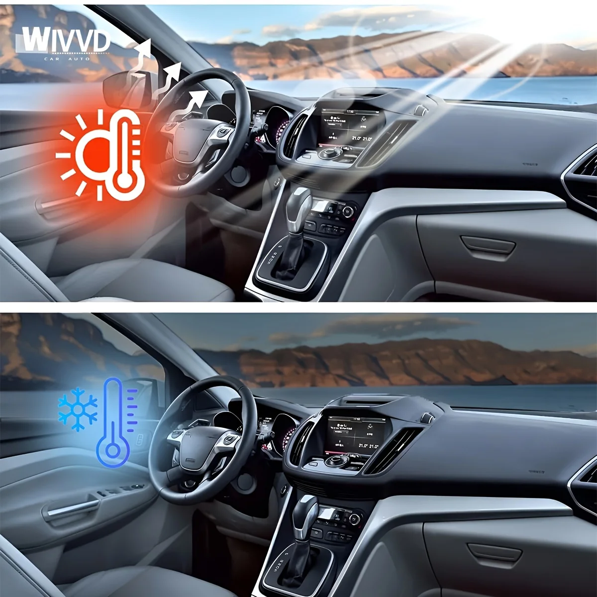 Gradient Solar Fenster Tönung Film Farbwechsel Film Auto Sonnenschutz Frontscheibe Sonnenschutz Schutz Wärmedämmung Universal – Detail 7