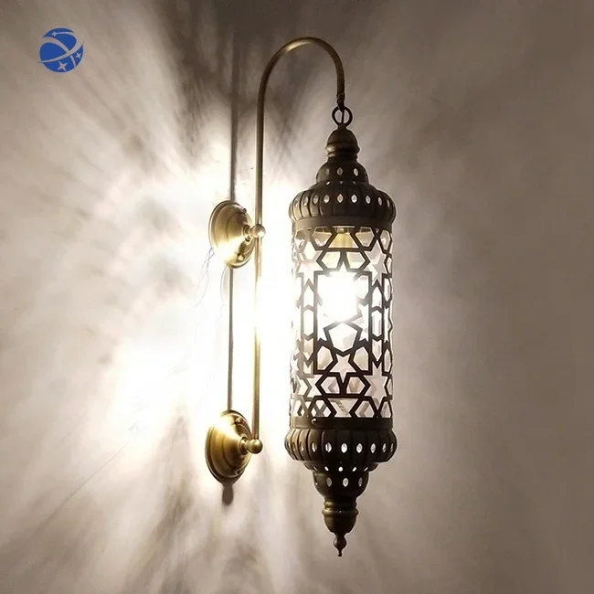 YUNYI Ottoman Sconce Brass Arabian Masjid Indoor Wall Lighting Islamic Decor Led Decoration Lights Moroccan Wall Lantern