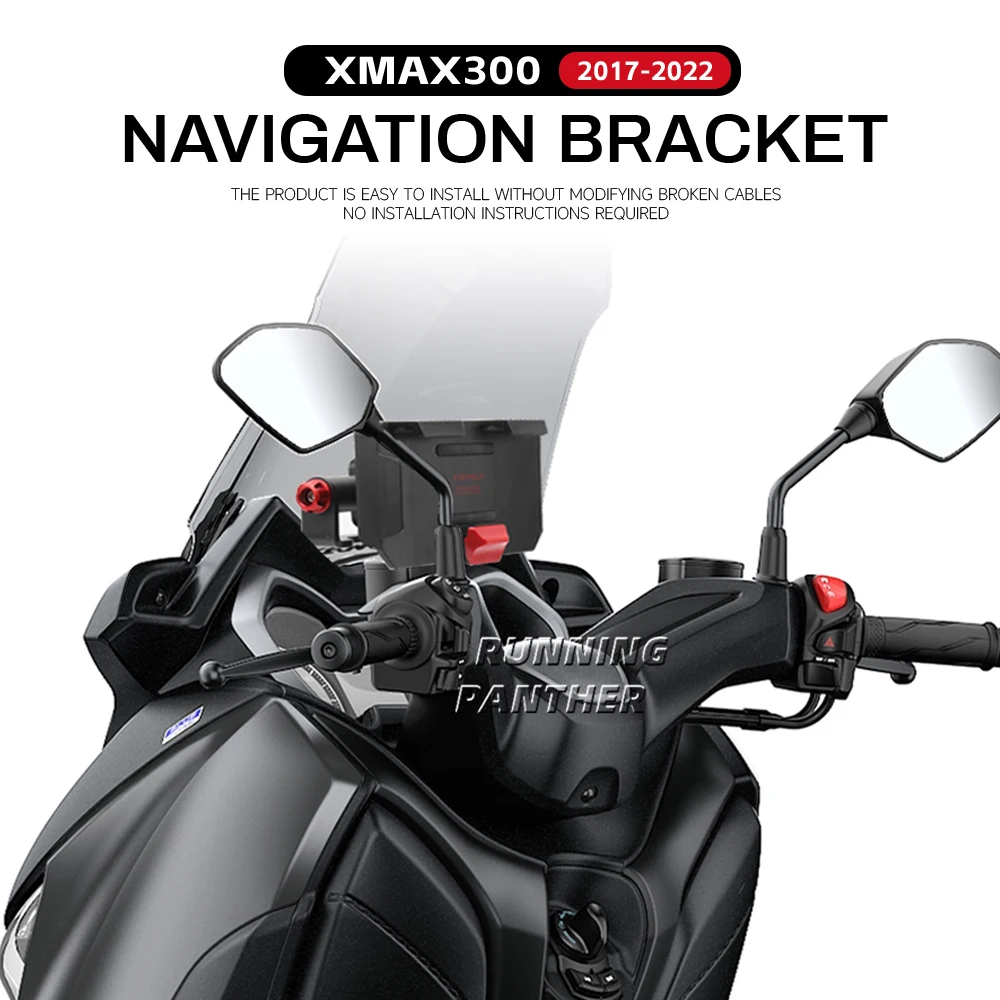 Motorcycle GPS Phone Holder USB Wireless Charger Navigation Bracket Support Mount For YAMAHA X-MAX300 XMAX300 XMAX 300 2017-2022