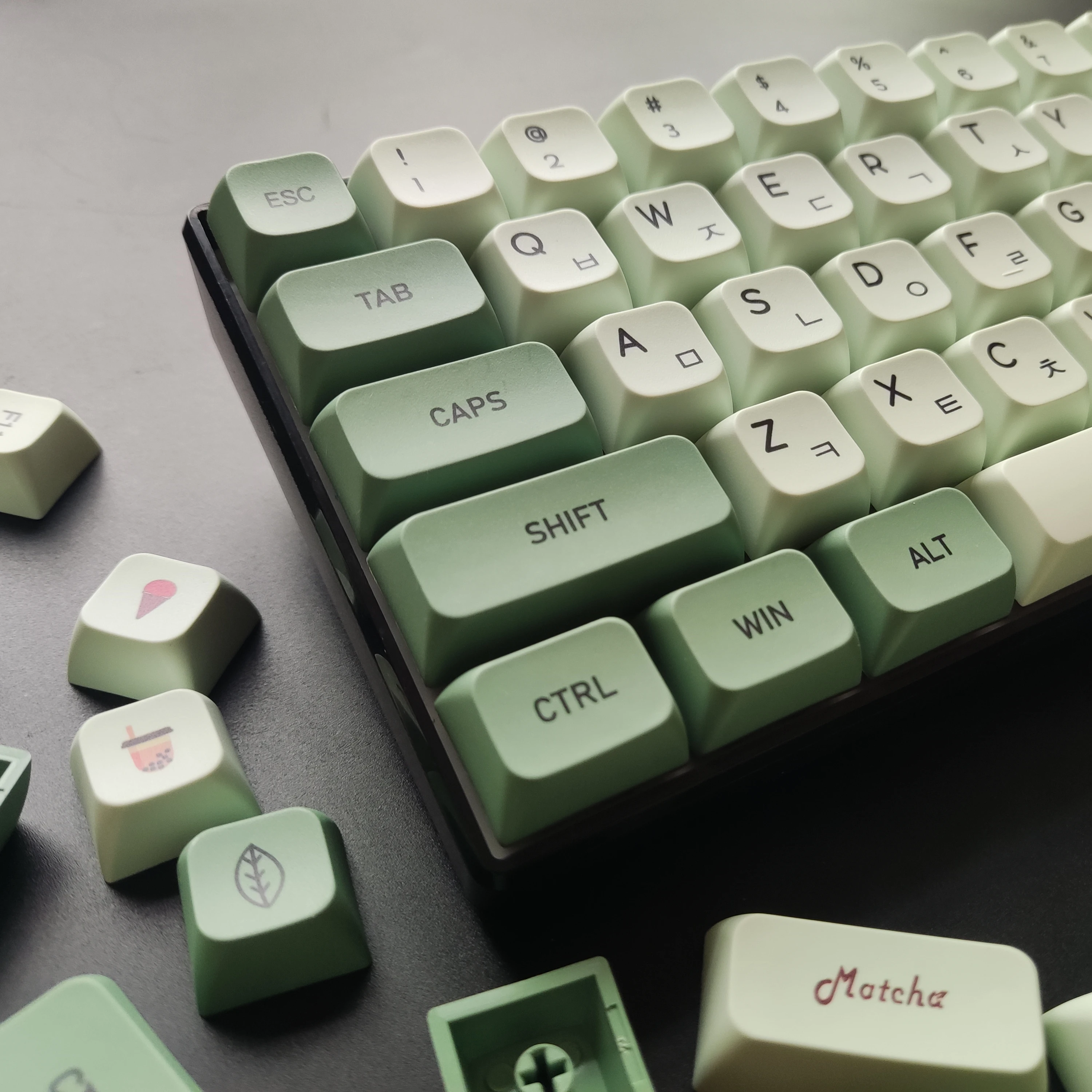 PBT 키캡 123 키, XDA 프로필, 맞춤형 영어 한국어 러시아어 키캡, Cherry MX 104 87/61 기계식 키보드용 