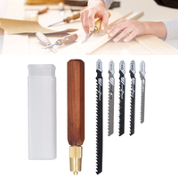 Hand Saw Hand Saw Kit Hand Saw Kit Hex Shaped Rosewood Handle and 5 Jigsaw Blades Detachable Woodworking Hand Saw Manual Saw Kit