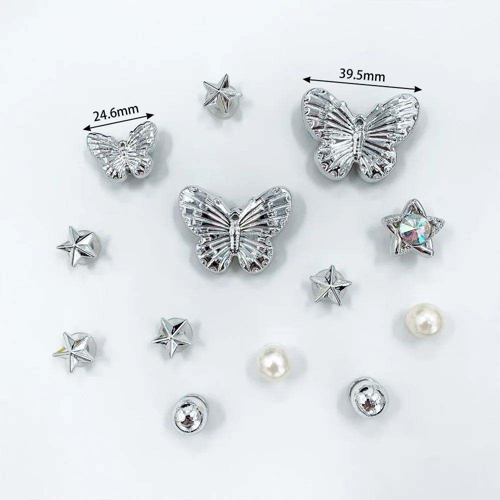 

Pearl Pentagram Beach Shoe Charms Detachable DIY Shoe Decorations Clip Buckle Removable Clip Buckle