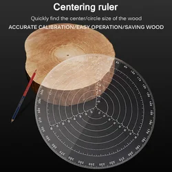木製旋盤用透明アクリルセンターファインダー,円形定規,コンパスサークルカッター,木材加工工具