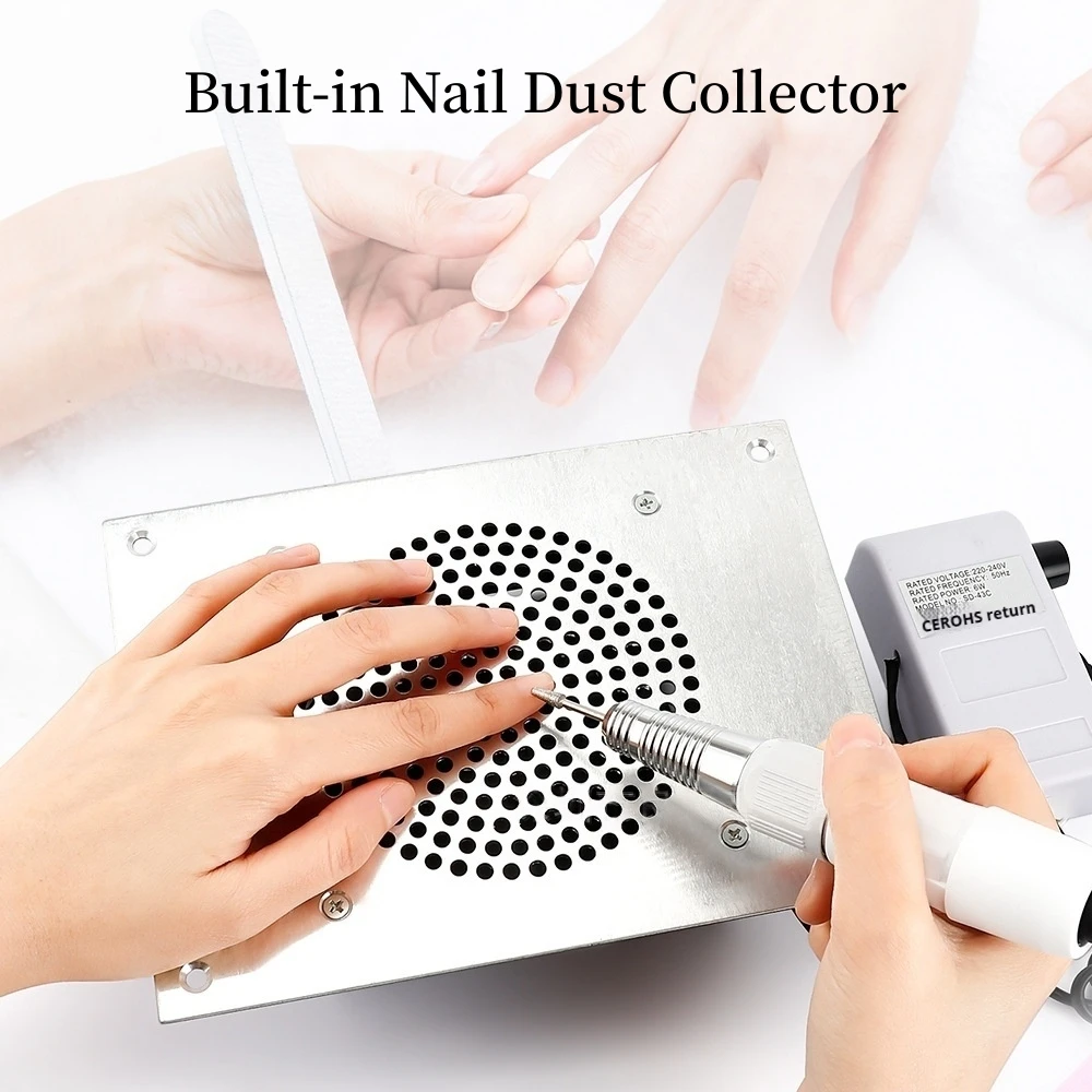 

Built-in Table Desk Nail Dust Suction Vacuum Cleaner Nail Polish Dust Collector for Manicure Machine Gel Remover Device