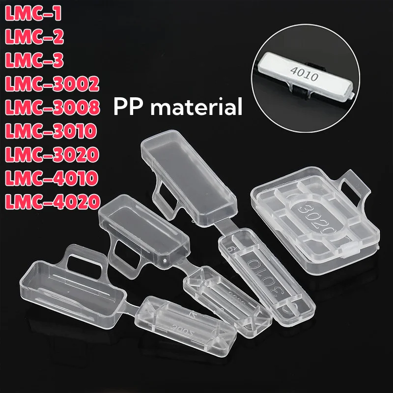 LMC Waterproof Transparent Cable Label Tag Box Cable Tie Fiber Organizers Marker Tag Box Wire Identification Seal Case