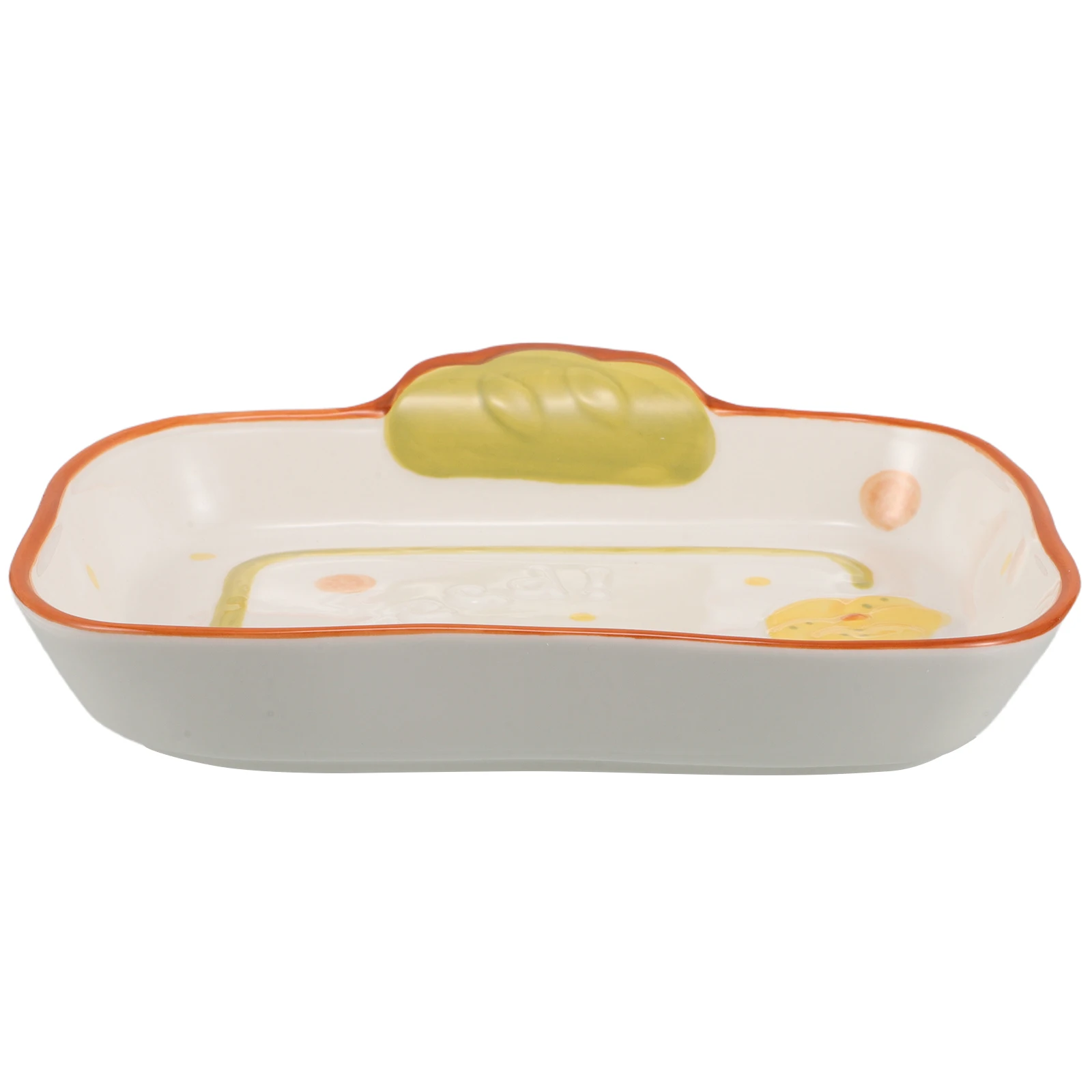 

Ceramic Bread Plates Photography Decor Tray Cute Dessert Bowl Table Centerpiece Porcelain Snack Kitchen Home Durability Easy