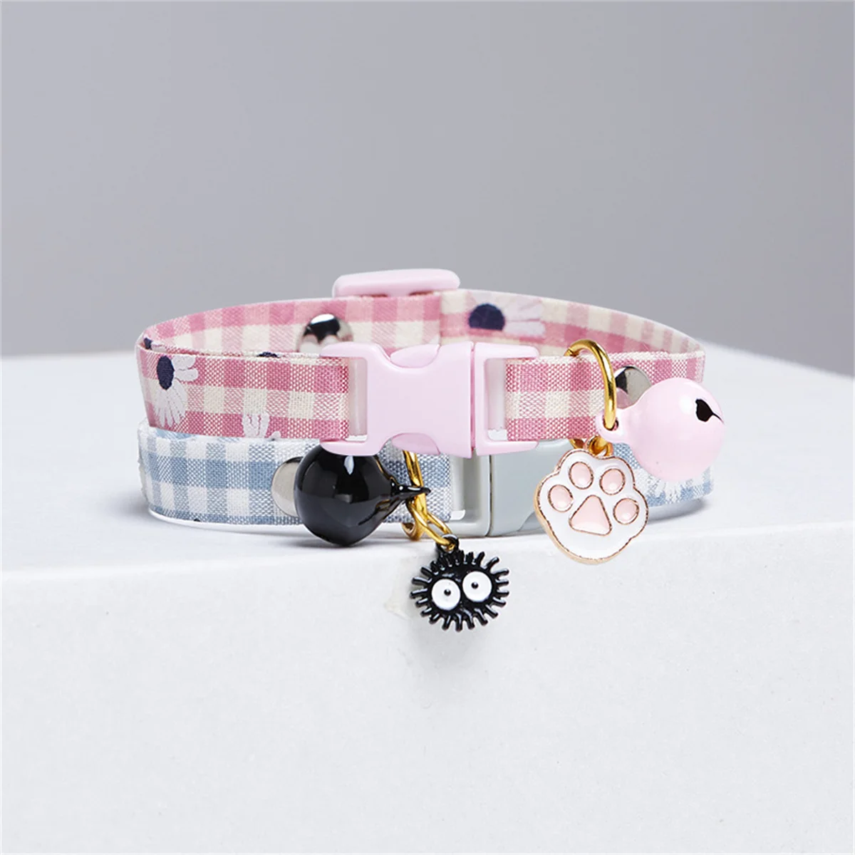 Obroża Candy Avocado Pendant Cat Plaid Cat Collars Bell Cartoon Necklace Regulowana obroża dla kota Mały pies Pet Cat Akcesoria
