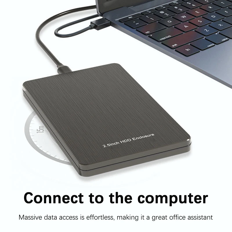 UTHAI U3S2522 Nuova scatola per disco rigido SATA mobile USB 3.1/3.0 ad alta velocità da 7 mm con scatola per disco rigido con guscio in lega di alluminio da 2,5 pollici
