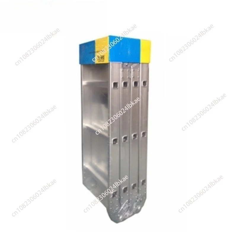 Aluminum Folding Multifunctional Ladder Large and Small Hinge Folding Aluminum Stairs Climbing Ladder  Telescopic Ladder