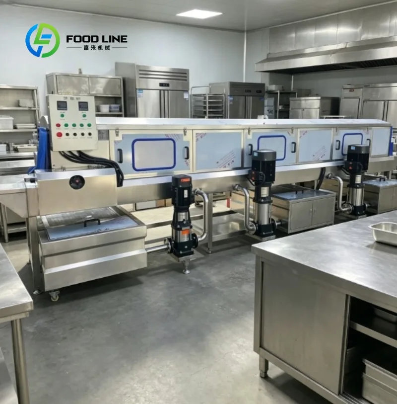 Commercial Crate Washer Automatic Basket Cleaning Equipment High Efficiency Food Processing Machine