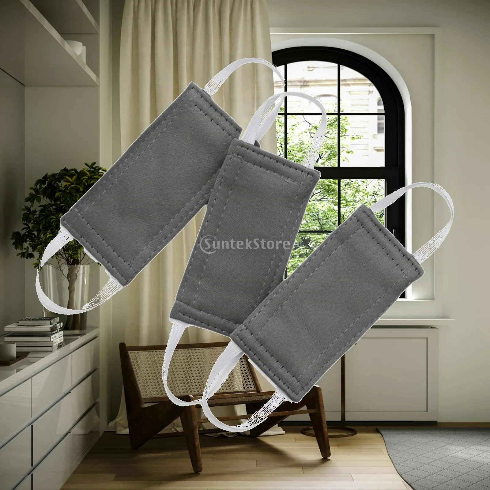 3x Door Closer Cushion Lightweight Versatile for Light Sleepers Oxford Cloth