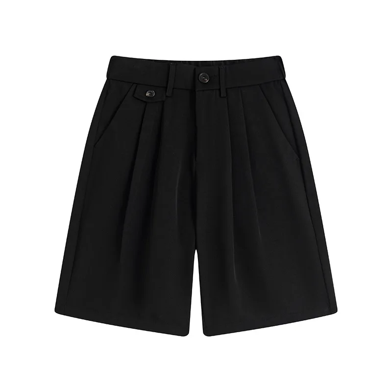 

Летние мужские повседневные однотонные легкие быстросохнущие свободные широкие шорты из ледяного шелка с драпировкой длиной 5 дюймов