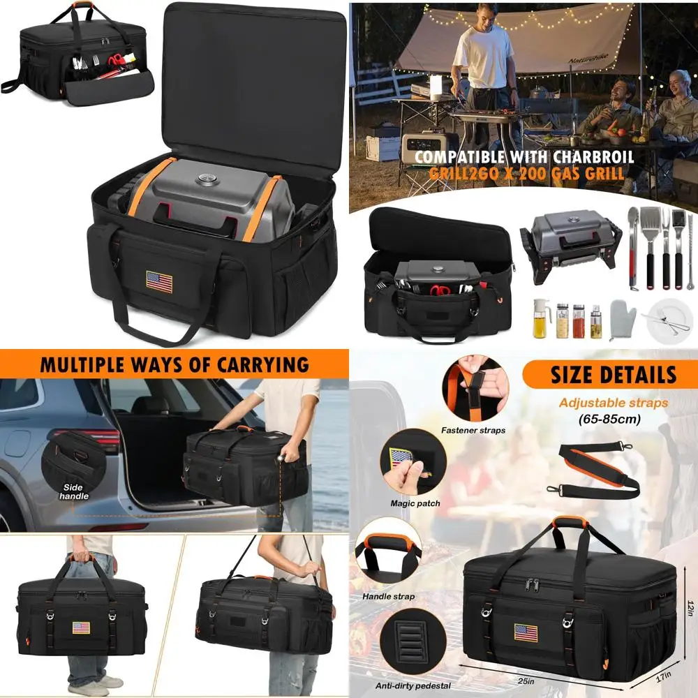 

Portable Propane Gas Grill Cover for Char-Broil Grill2Go X200 - BBQ Tools & Accessories Bag