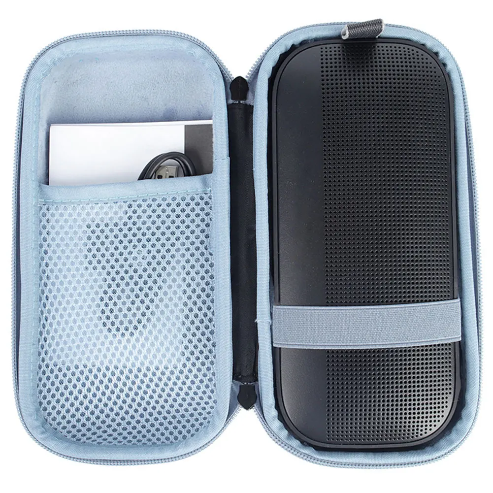 حافظة مكبر الصوت المضادة للخدش حافظة سفر صلبة بديلة مع جيب شبكي لـ Bose SoundLink Flex 2nd Gen لـ Bose SoundLink Flex