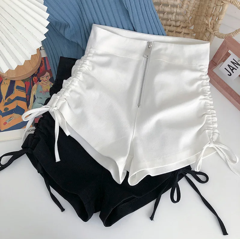 tight kids clothes teenage dance hip hop 3 to 16 years baby girls shorts summer elastic high waist children drawstring shorts
