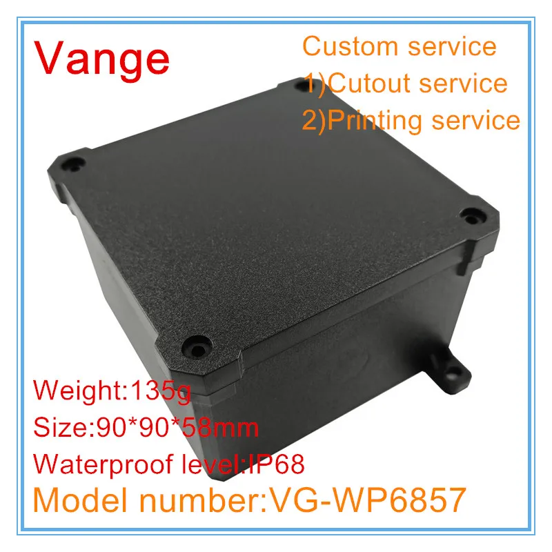 Vange wires junction box 90*90*58mm IP68 waterproof PC plastic instrument case