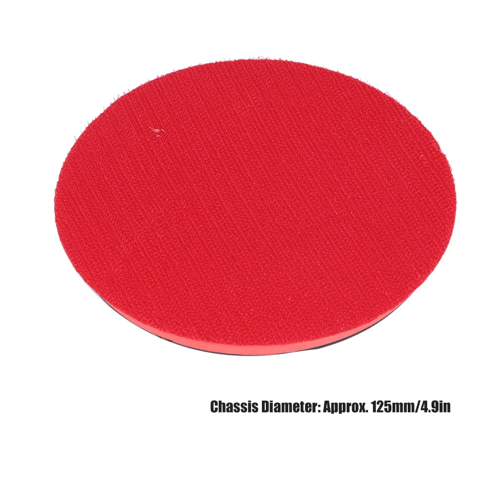 2pcs Rubber Material Grinder Backing Pad 125mm Diameter 5 Inch Size Polishing Backer Plate Hook and Loop Fastener