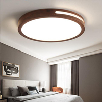 Ultra-thin modern LED wooden ceiling lamp living room dining room bedroom lighting indoor lighting 110V 220V