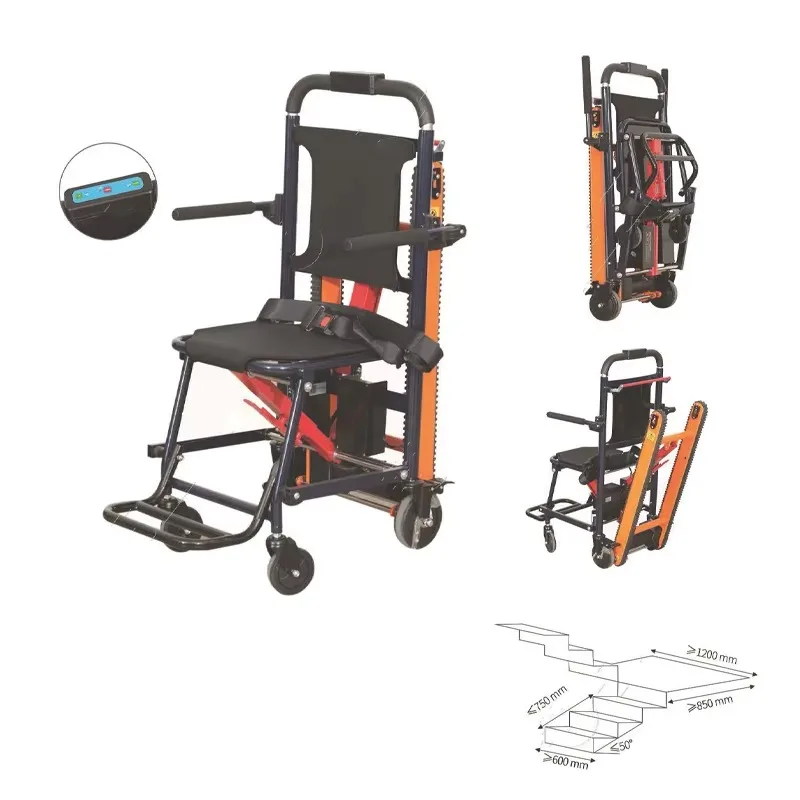 Manual Stair Climbing Trolley Stretcher and Chair Lift Wheelchair User-Friendly Rehabilitation Equipment