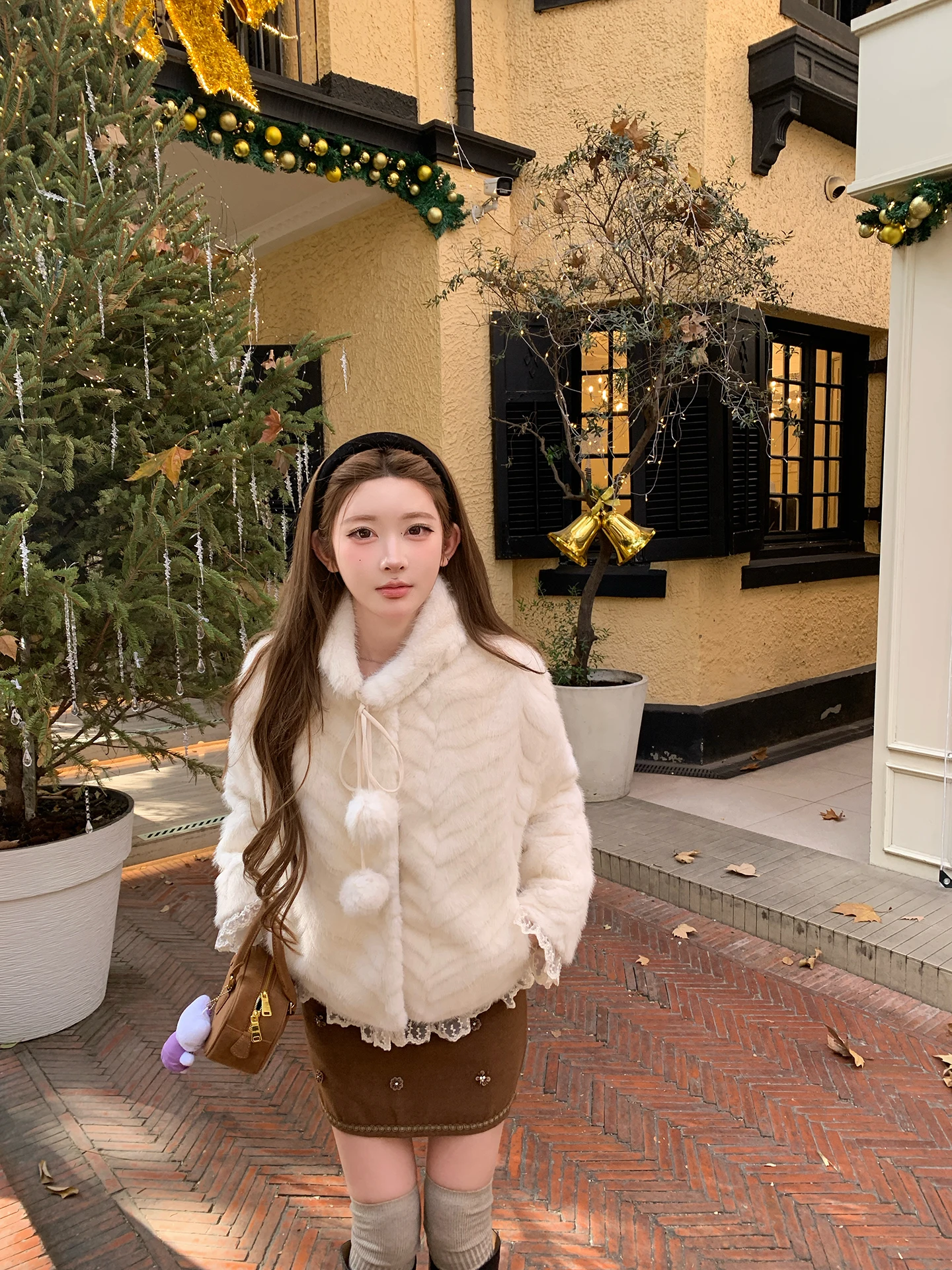 

Женская зимняя теплая куртка из искусственного меха норки Chen Daya, короткое пальто из экокожи в корейском стиле