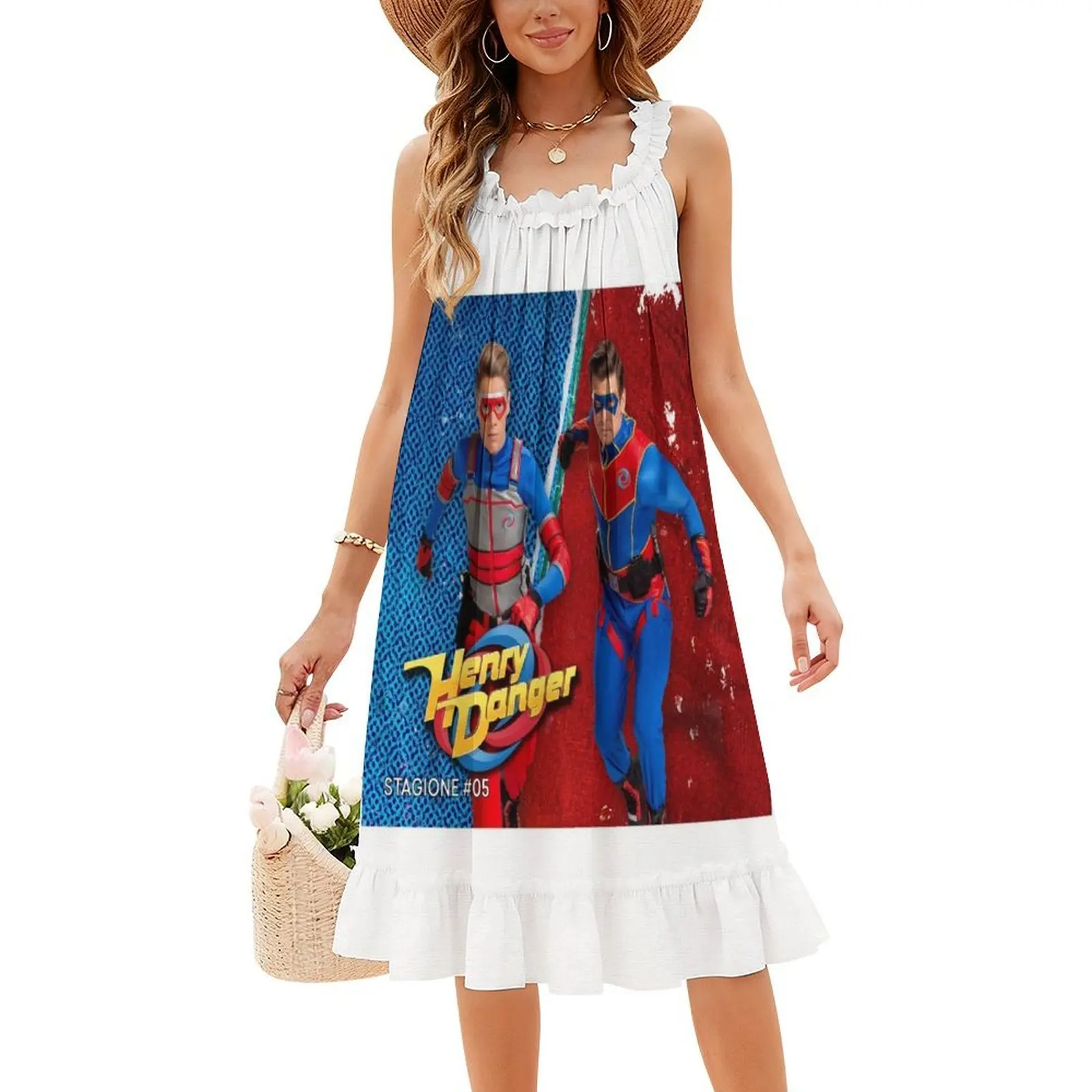 فستان حفلات نسائي من Henry Danger-Captain Man and Kid Danger ملابس نادي مطبوعة عصرية للإناث Henry Hart Ray
