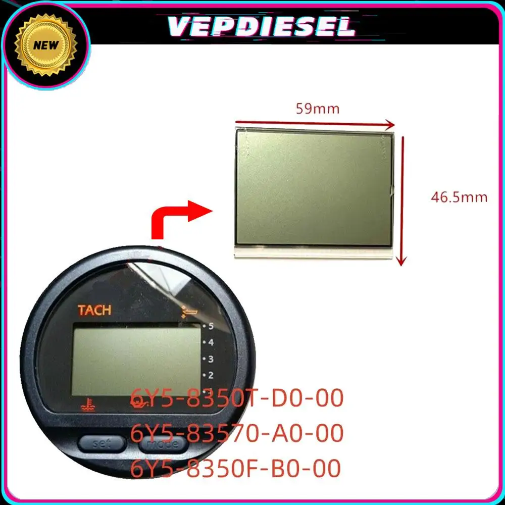 

6Y5-8350T-D0-00 1Pcs LCD Display For Yamaha Boat Digital TACH Gauge Speedometer Tachometer Fuel Temp 6Y58350TD000