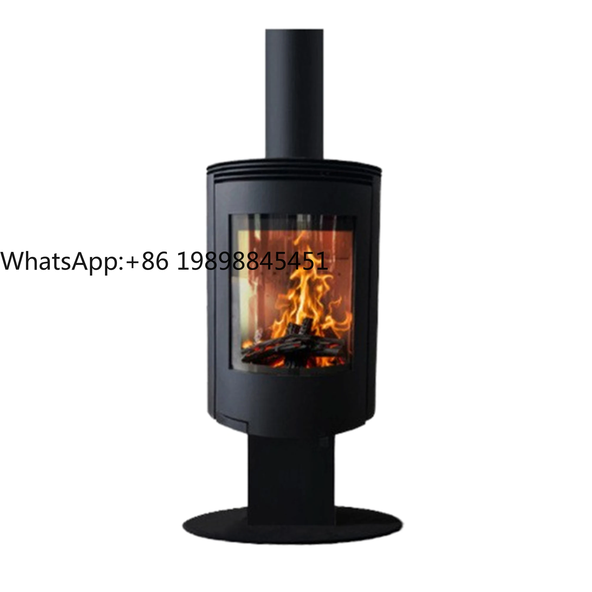 

Modern Indoor Freestanding Wood-Burning Fireplace Stove Real Fire Carbon Steel Heating Oven for Bedroom Elegant Fireplace