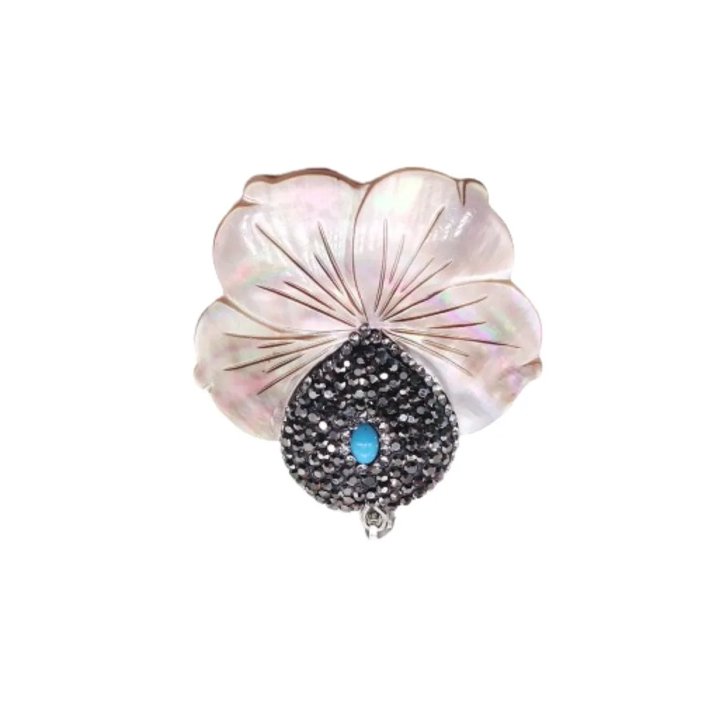 

Shell Charms 45x48mm Flower Shaped Natural Mother of Pearl Shell Pendant Jewelry Accessorie 1 Pc for DIY Making Party Necklace