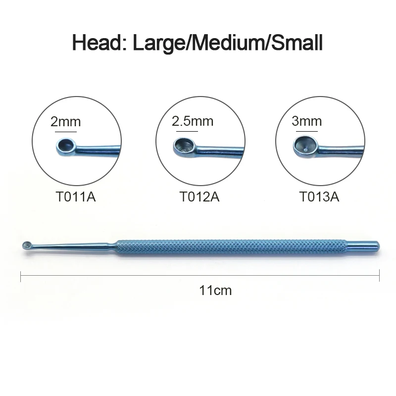 Rvs Oogheelkundige Tarsal Klier Cysts Titanium Chalazion Curette Double-ended Micro oogheelkundige Oog Instrument