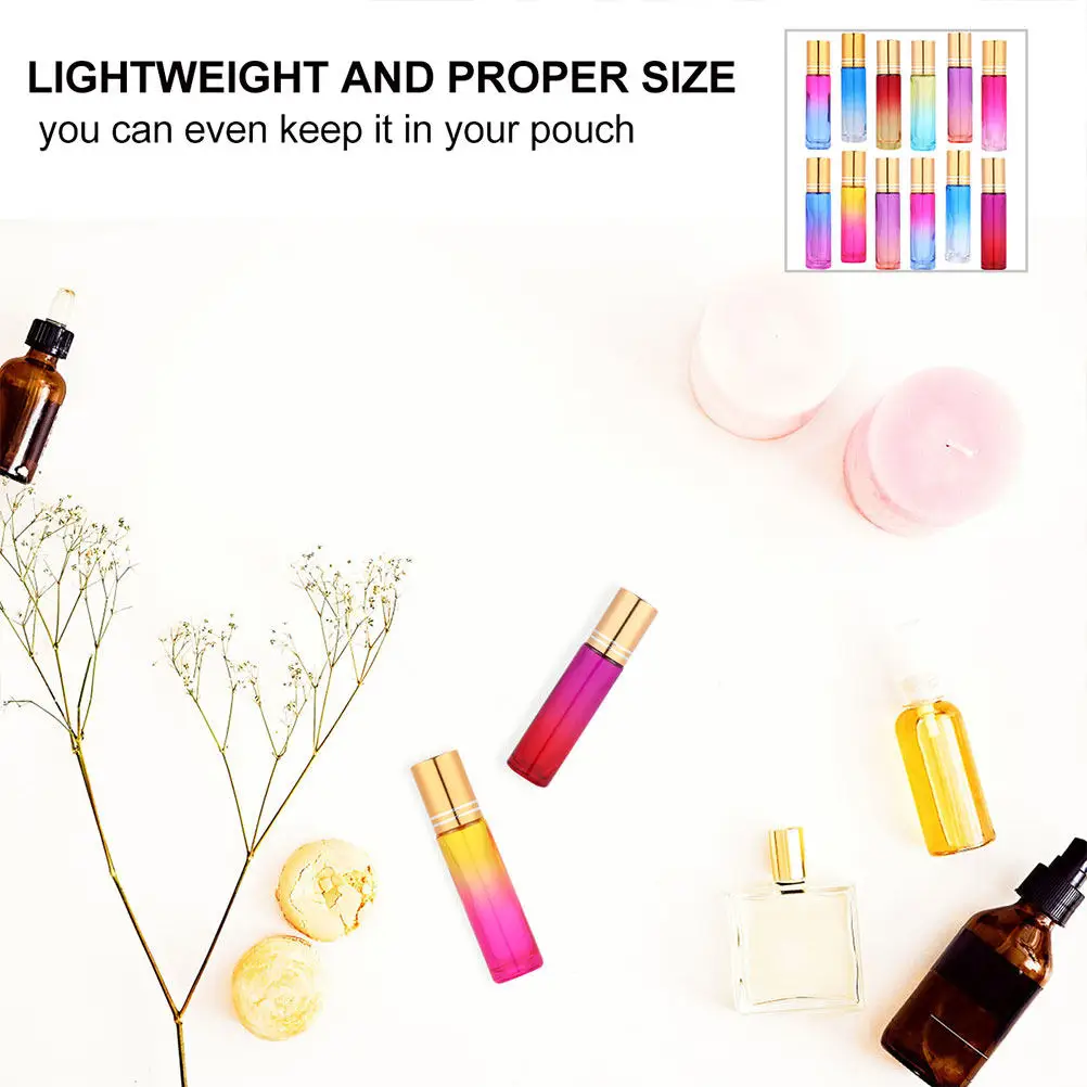 

20Pcs Roller Bottle Glass Mini Empty Roll on Bottles for Essential Oil Perfume Lotion Portable Refillable Bottles Kit