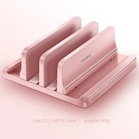 Soporte Vertical de plástico para ordenador portátil, base ajustable para portátil de escritorio, soporte para ordenador 3 en 1 que ahorra espacio