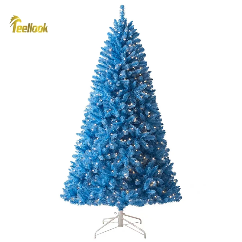 

Teellook 1.2m/5.0m Blue PVC Christmas Tree Christmas Hotel Shopping Mall Decoration Layout