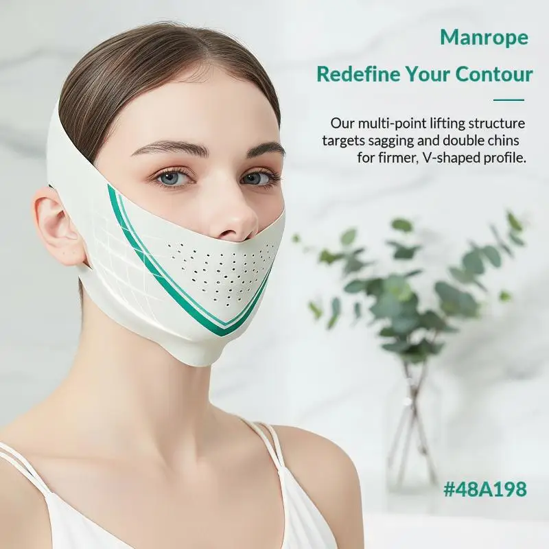 Sleep Chin Up Lifting Belt V Line Shaping Face Mask Soft Elastic Face Sculpting Strap for Women Men Facial Contouring view 4