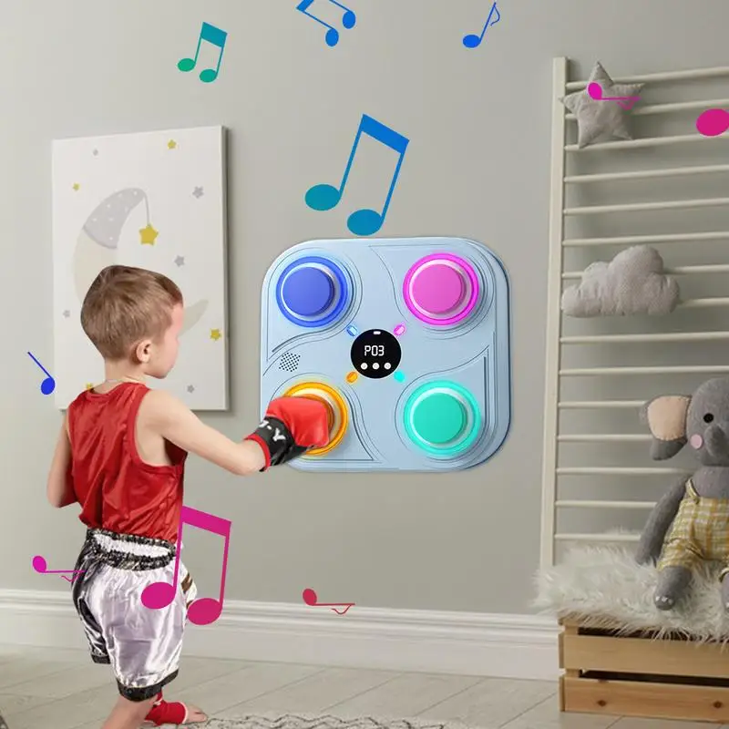 Boxing Wall Mount Machine For Kids Musical Boxing Machine With Gloves Wall Mounted Punching Machine Light Training Boxing