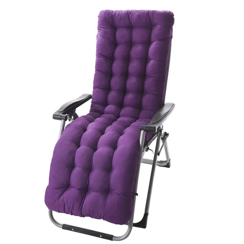 Autumn Winter Recliner Deck Chair Sun Lounge Cushion Thickened Double-sided Available Rocking Chair Folding Chaise Cushion