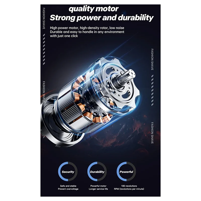 AC39-3D Floating Magnetic Blade Men Electric Shaver Mini Portable Beard Cutter Rechargeable Rotary Electric Shaver