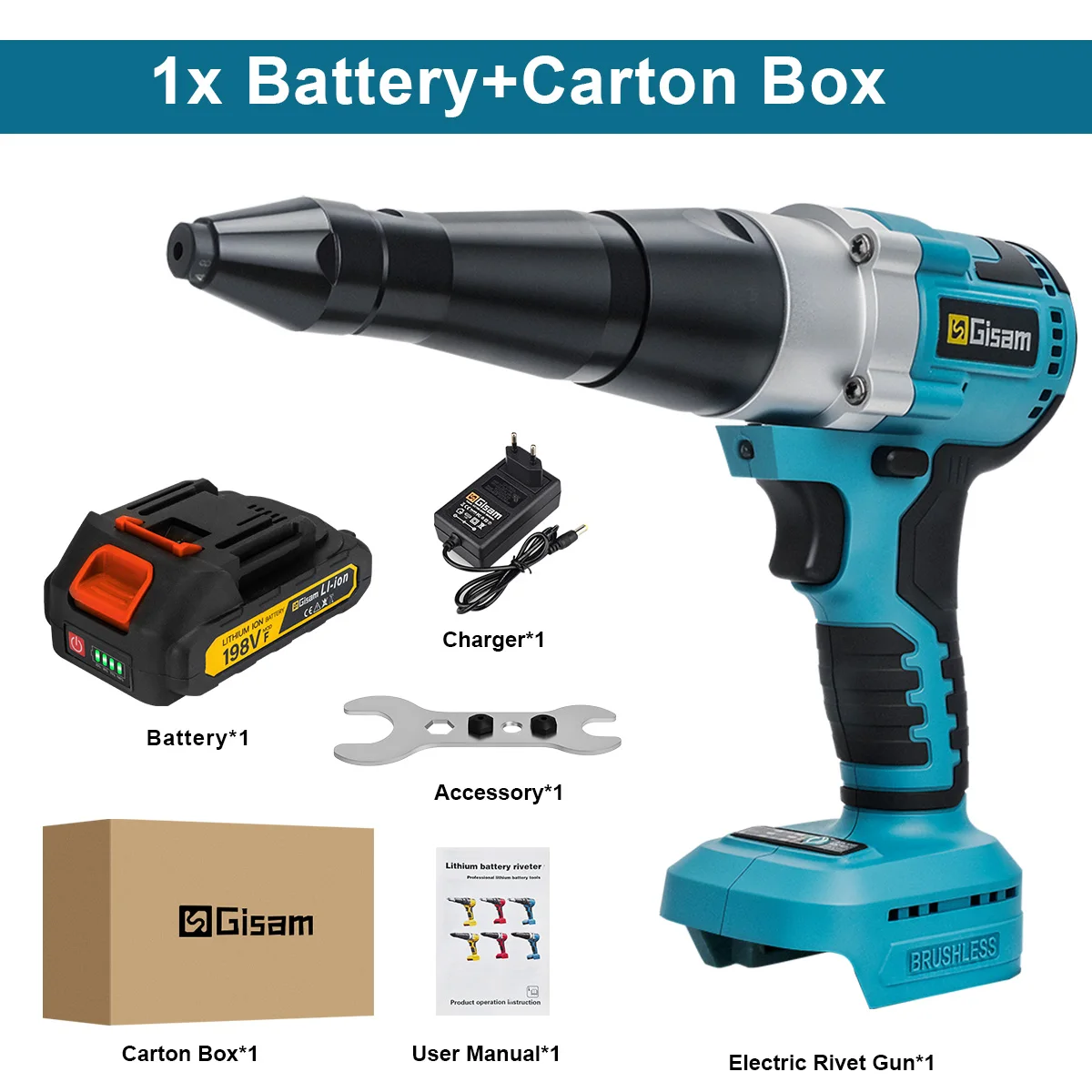 20000N Elektro-Nietpistole Für Makita 18V Akku – Bürstenlos, 2,4-5,0 Mm Blindnietgerät – Popnietenzange