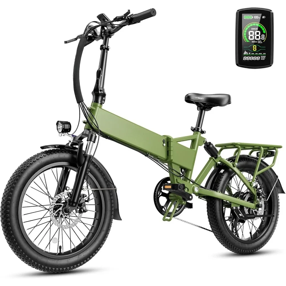 

Electric Bike, 1200W Peak Motor 28MPH Max Speed Folding Ebike,Removable Battery,with Dual Suspension, 7-Speed Electric Bicycles