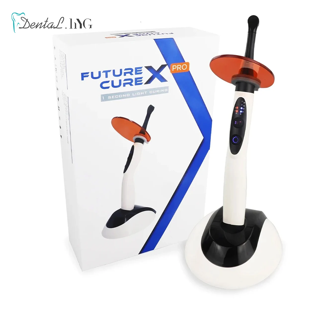 Wireless Dental LED Curing Light Dentist Cordless 1 Second Lamp Output Intensity 2300-3000mw/cm2