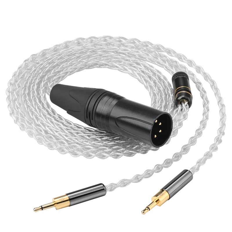 ATAUDIO HiFi-Kopfhörerkabel, Hi-End, 8 Anteile, reiner Silberkern mit vergoldetem Stecker, Kopfhörerkabel für HD700 3